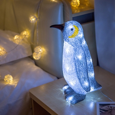 LED Light Festival Decoration Plug-in Table Lamp for Kid's Room in Cartoon Penguin Design