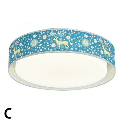 Cartoon Animal Pattern Flushmount Boys Girls Room Acrylic LED Ceiling Light in Warm/White