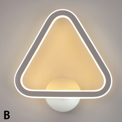 Modern Simple Style Triangle/Heart Shape LED Wall Sconce Light for Bedroom Living Room