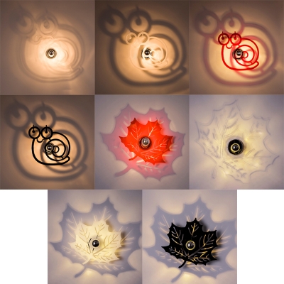 Simple Nature Style Ambient LED Light Wall Sconce for Living Room Kids Room in Four Colors