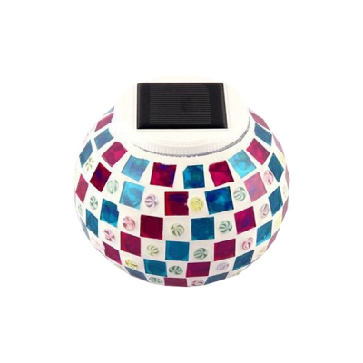 Stained Glass Mosaic Design Global Accent Table Lamp Powered by Solar Energy 3 Designs for Choice