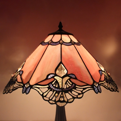 Tiffany Stained Glass Flower Pattern Table Lamp for Study Room Bedroom 2 Designs Available