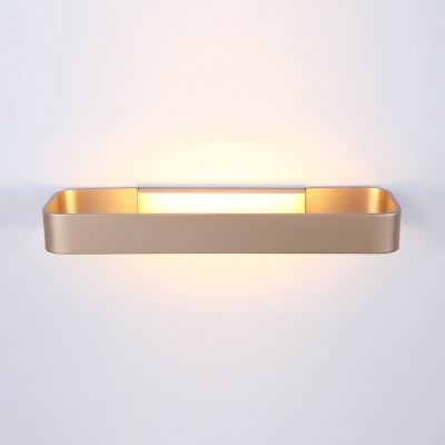 Contemporary Hardwire Hollow Rectangular Led Wall Light 9W Brushed Aluminum Decorative Sconces