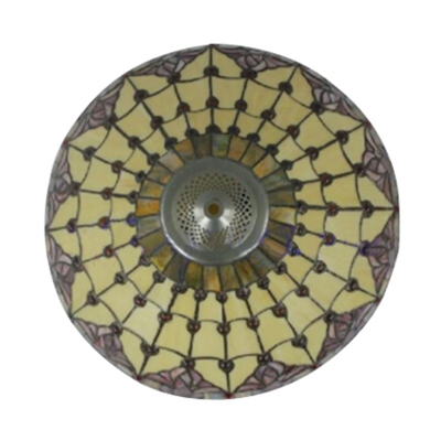 Vintage Tiffany Flush Mount Ceiling Light with 19.69