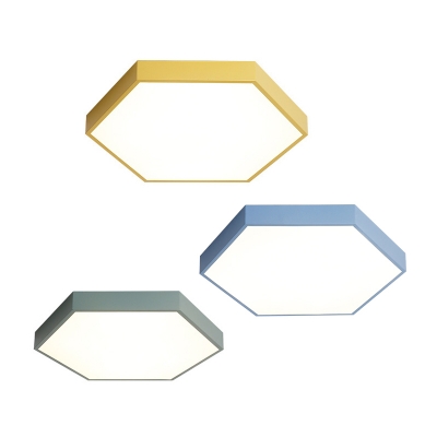 Multicolor Metal LED Ceiling Light Hexagonal LED Surface Mount Light 18/24/40W 3000-3300/6000-6500K