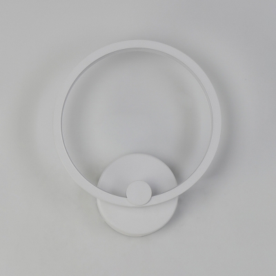 Contemporary Simple Wall Fixture LED  Circle Led Sconce Lights in White for Reading Room Bedside