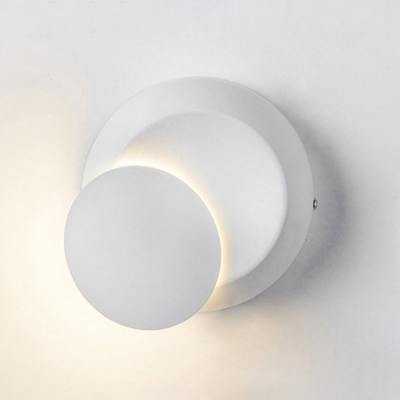 Black/White Eclipse Shaped Led Wall Light 5W 5.51