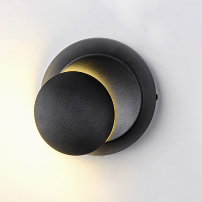 Black/White Eclipse Shaped Led Wall Light 5W 5.51