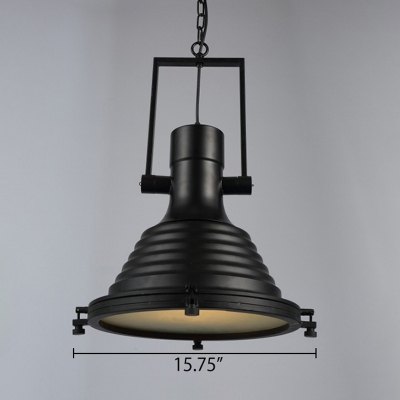 1 Light Industrial LED Pendant  in Architectural Bronze Indoor Lighting Pendant