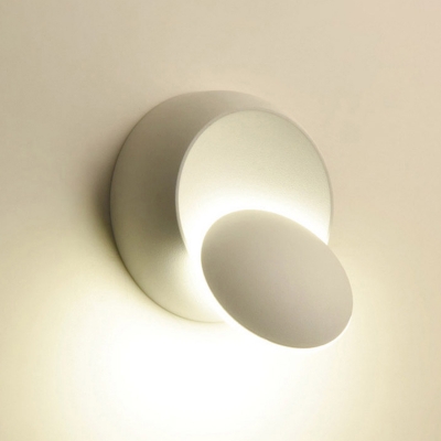 Black/White Eclipse Shaped Led Wall Light 5W 5.51