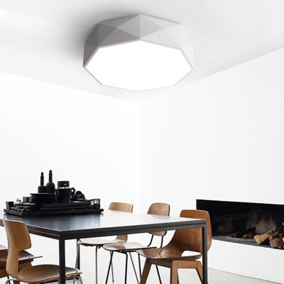 Modern Decorative Led Flush Mount Geometric Down Lighting Led Ceiling Fixture Metal 24/36W