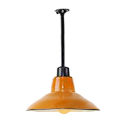 Orange Finished 14'' Wide Single Light LED Pendant for Restaurant Home Lighting