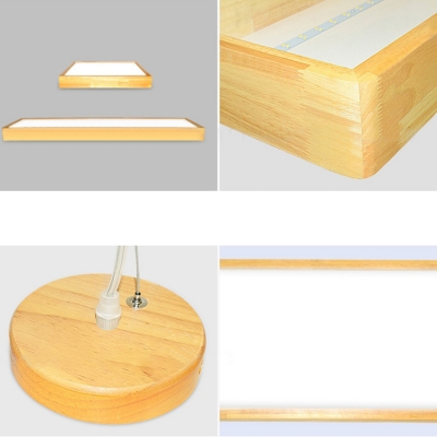 Modern Minimalist  Wood Led Linear Pendant Acrylic Lampshade 18W Led Chandelier for Office