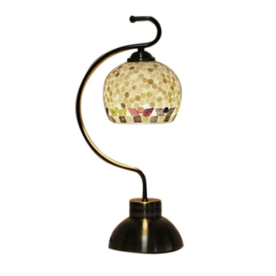 Shabby Chic Handmade Natural Shell Table Lamp in Aged Brass Finish for Study Room Bedroom