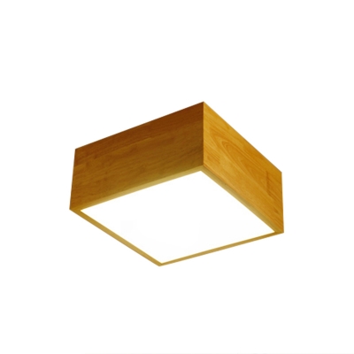 Contemporary Led Rectangular Ceiling Mount Lighting 24/25W,  Wood Surface Mount Led Square Lights for Clothes Stores Bathroom Office Foyer Balcony 3 Designs Available