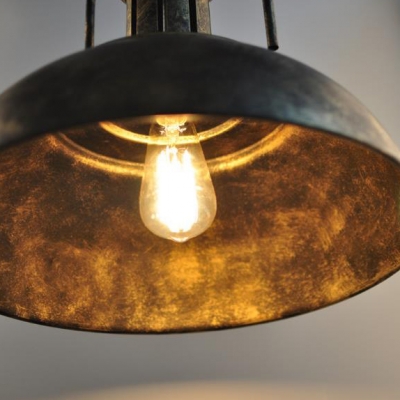 Industrial Vintage Style Old Bronze Finish Adjustable Chain Ceiling Light Pendant Light for Indoor