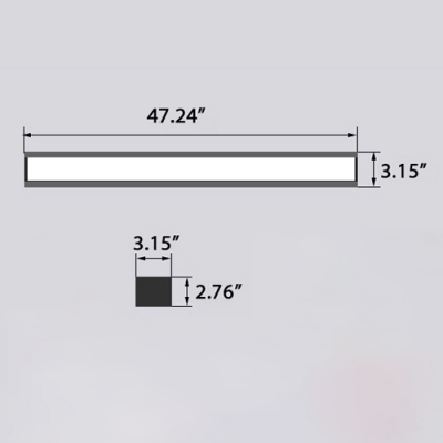 Modern Designer Lighting LED Metal Pendant Lamps Black/White Led Linear Fixture in Sabre Shaped L45.28