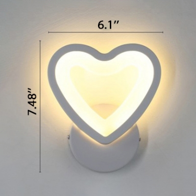 Nordic-Style Warm White Light Acrylic Prism/Loving Heart/Oval/Drop Shaped LED Wall Sconce in