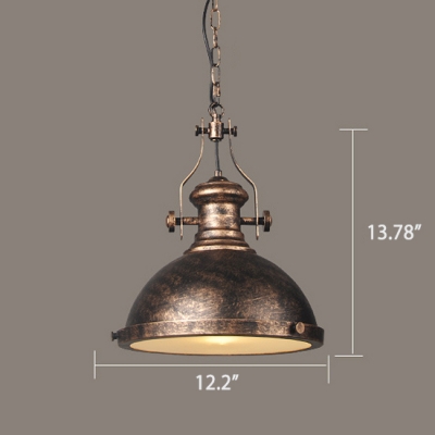 Single Light Nautical LED Pendant with Glass Diffuser for Barn