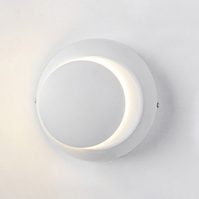 Black/White Eclipse Shaped Led Wall Light 5W 5.51