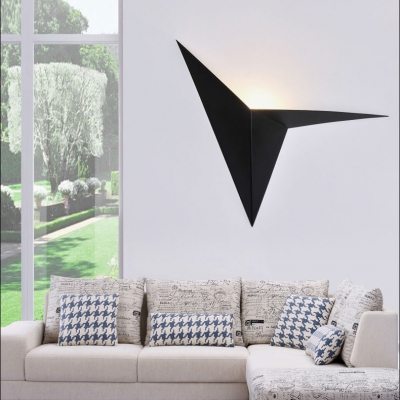 Integrated LED Inside Out Wall Light Black/White  Pyramid Wall Lighting for Bedroom Living Room