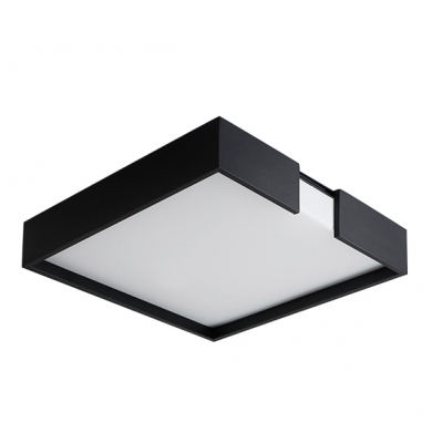 Modern Led White Light 18/32W Cube Surface Mount Light Led Acrylic Lampshade Black/White Square Flush Lighting Applicable for Balcony Bathroom Cloakroom Hallway