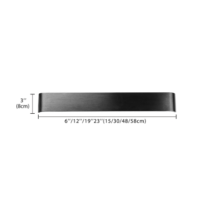 Art Deco Wall Light Black Finish Brushed Aluminum Led Linear Wall Sconce Modern Led Indirect Lighting for Bedroom Reading Room Stairways Corridor