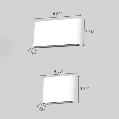 Minimalistic LED Up Wall Light 6W/12W Dual Head High Bright Modern Sconces in Matte