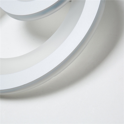 Indoor Decorative White Acrylic Led Sconce Stairways Pathway Round LED Outward Light Direction