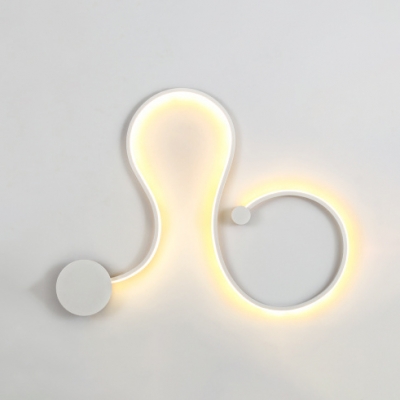 Can Be Installed on Wall/Ceiling Black/White Sirius Led Wall Light 27.56 Inch Long Snake Shaped Led Wall Lighting for Living Room Restaurant