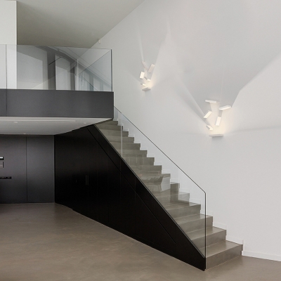 Art Decoration Changeable Modern Led Wall Light White Finish 7W Metal Rectangular Led Sconce