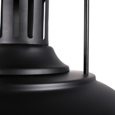 Industrial Black Finish 1 Light Bowl Shade LED Pendant