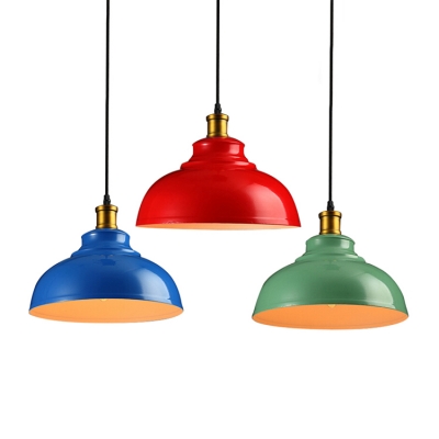 Industrial Pendant Light with 15.75''W Metal Shade in Barn Style