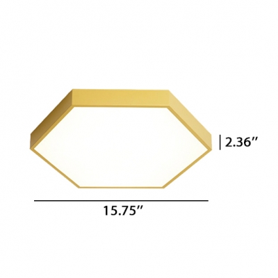 Multicolor Metal LED Ceiling Light Hexagonal LED Surface Mount Light 18/24/40W 3000-3300/6000-6500K