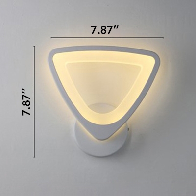 Nordic-Style Warm White Light Acrylic Prism/Loving Heart/Oval/Drop Shaped LED Wall Sconce in