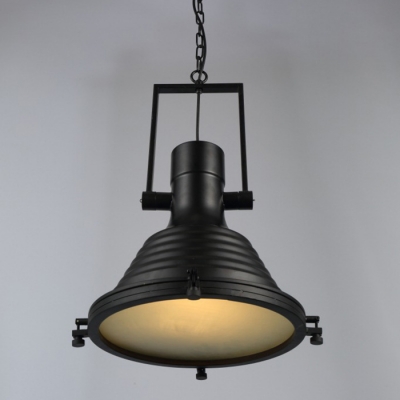 1 Light Industrial LED Pendant  in Architectural Bronze Indoor Lighting Pendant
