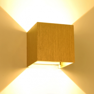 Brown/Gold Leaf Led Wall Sconce Post Modern 6W 3.97