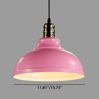Romantic Pink Shade Industrial Minimalistic Pendant Light