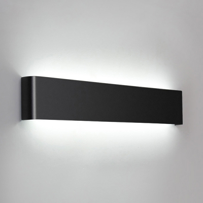 Art Deco Wall Light Black Finish Brushed Aluminum Led Linear Wall Sconce Modern Led Indirect Lighting for Bedroom Reading Room Stairways Corridor