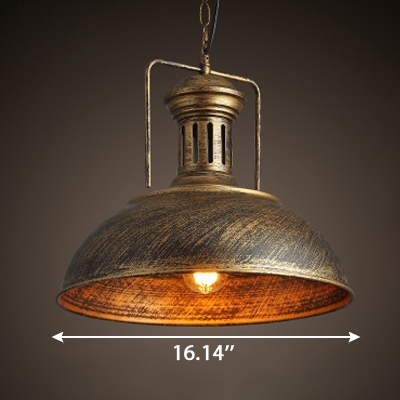 Bronze Finish One Light Adjustable Hanging Chain Pendant for Barn Coffee Shop