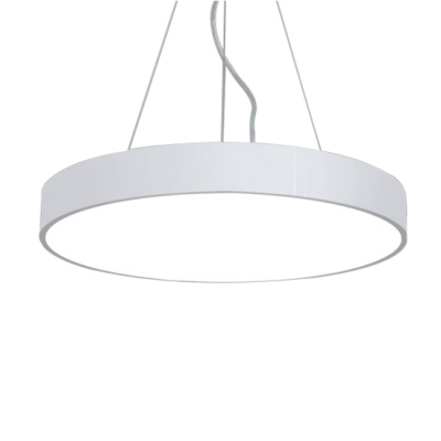 Modern Led Lighting Metal Acrylic LED Round Chandelier in Black/White 30W/36W/50W 3 Sizes