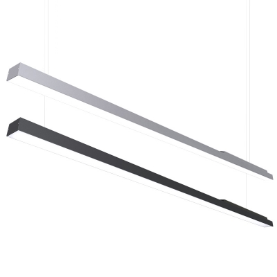 Modern in Black Acrylic Lampshade 48W,Dimmable Led Long Bar Light Business Hall Meeting Room