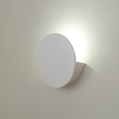 Post Modern Hardwire White Led Inside-Out Wall Light Sconce 2.51” Wide 4W 3000K/6000K Energy-Saving Round Led Sconces Light for Bedside Hallway Stairways Balcony