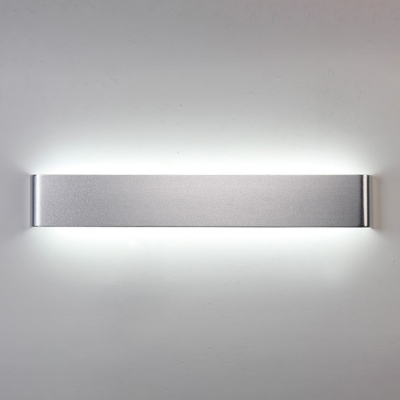 Silver Brushed Aluminum Led Linear Wall Light Modern Home Decorative Led Indirect Lighting for Living Room Besides Reading Room 4 Sizes Available