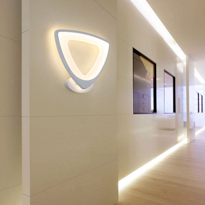 Nordic-Style Warm White Light Acrylic Prism/Loving Heart/Oval/Drop Shaped LED Wall Sconce in