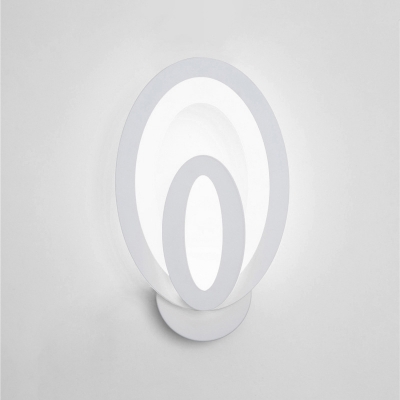Modern and Fashion White Prism/Oval Led Wall Light 17W/18W Aluminum Led Ambient Wall Sconces for Bedroom Bathroom Stairs 2 Designs for Option