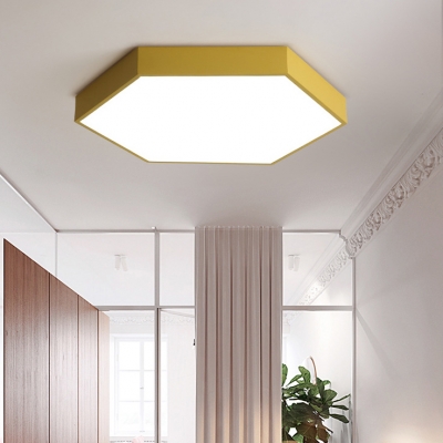 Multicolor Metal LED Ceiling Light Hexagonal LED Surface Mount Light 18/24/40W 3000-3300/6000-6500K