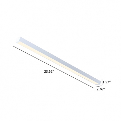Modern Linear Lamps Black Recessed Mounting Lights 16-20W White LED Downlight Office Mounting Lights