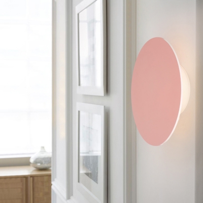 Home Decorative Macaroon 5.90in Wide Eclipse LED Small Wall Light 5W Metal Round Led Sconce