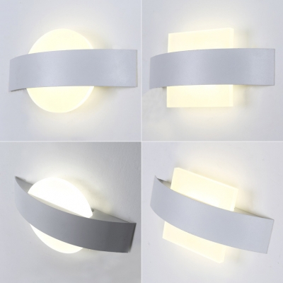 Modern Acrylic Lampshade 6W 3000K/6000K LED Wall Light Fixture 9.45